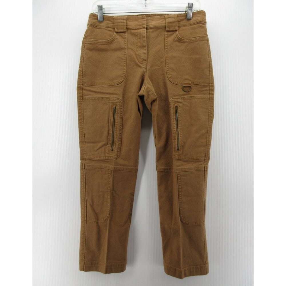 VINTAGE DKNY Pants 4 Tan City Cargo Utility Canvas Workwear Y2K